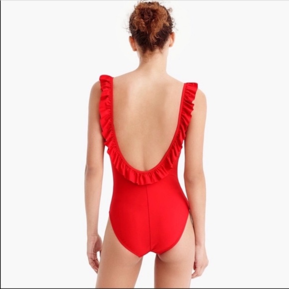 J. Crew Ruffled Scoopback One-piece Swimsuit - Picture 3 of 7